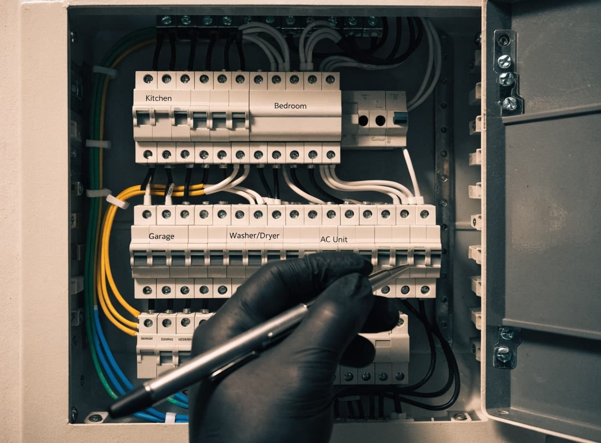Electrical finding photographed during inspection